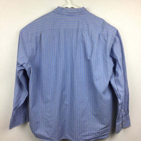 J Crew XL Shirt Blue White Stripe Long Sleeve - Picture 5 of 5